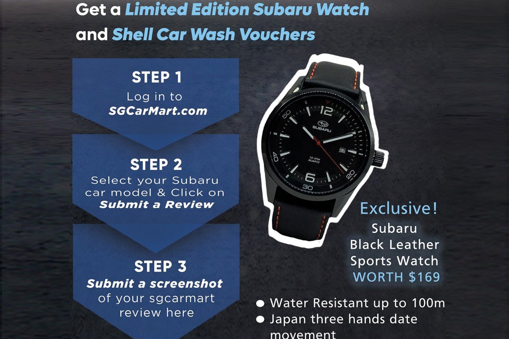 Send in a review of your Subaru and win a watch from Subaru Asia