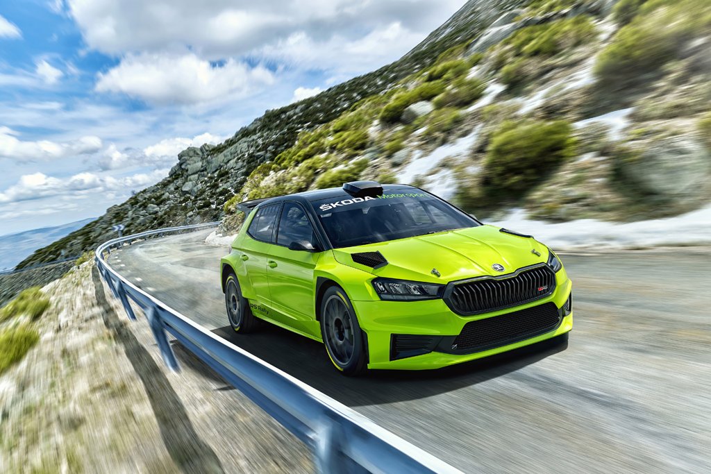 Skoda reveals a bright green new Fabia RS Rally2