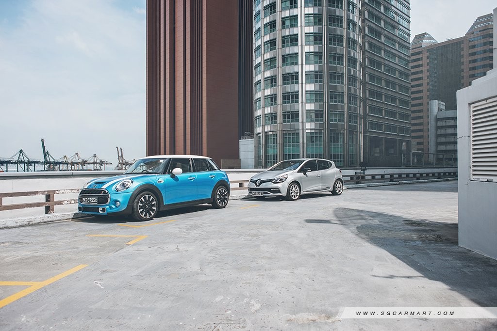 MINI Cooper S 5 Door 2.0 (A) vs Renault Clio R.S. 1.6T Sport (A)