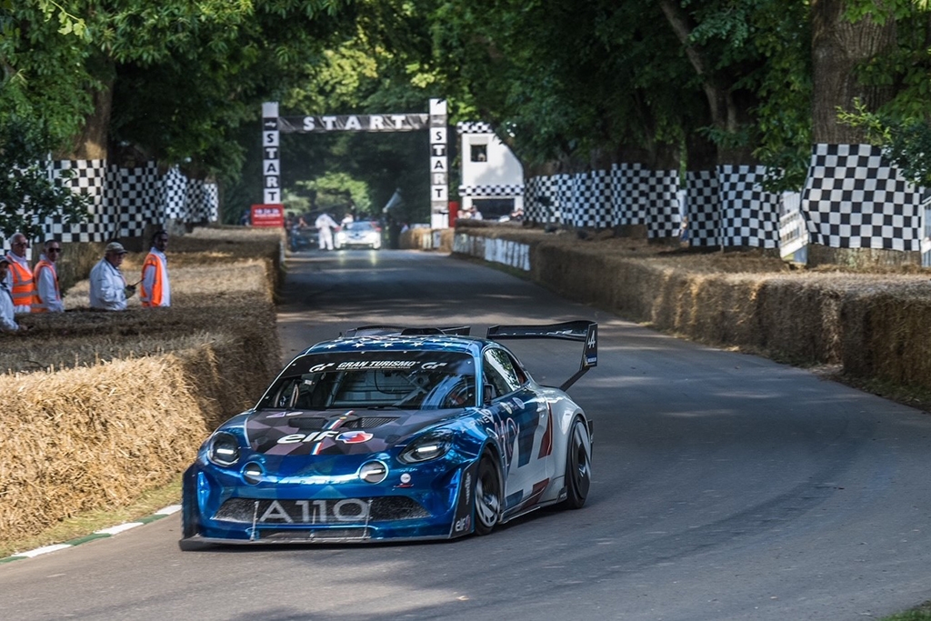 Alpine A110 Pikes Peak takes fourth place at Goodwood