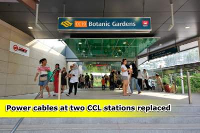 Power cables replaced at two additional circle line MRT stations