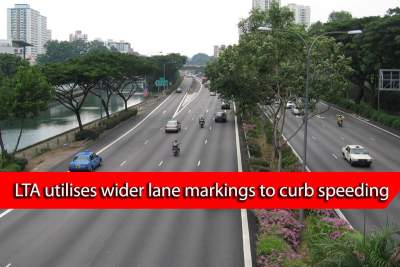 LTA uses wider lane markings to curb speeding at expressways