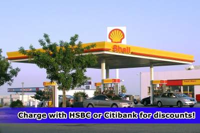 Shell gives you greater value and savings when you charge with HSBC or Citibank