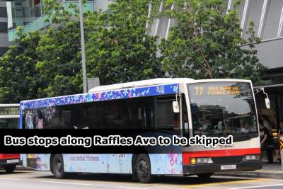 Bus stops along Raffles Ave skipped due to NDP rehearsals