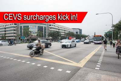 Carbon Emissions-Based Vehicle Scheme (CEVS) surcharge starts today