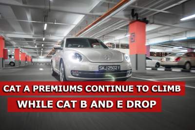 First round of July COE bidding exercise saw slight drop in Cat B and E premiums