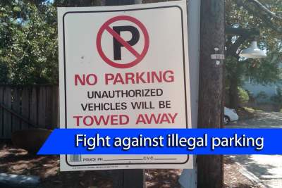 Private property residents curb illegal parking on own efforts