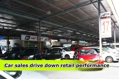 Motor vehicle sales plunged and spoilt overall retail performance