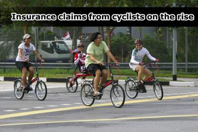 Insurance claims involving cyclists have doubled over the last three years