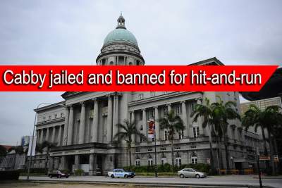 Jail and ban for cabby in hit-and-run accident