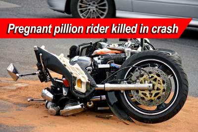 Pregnant pillion rider killed in crash