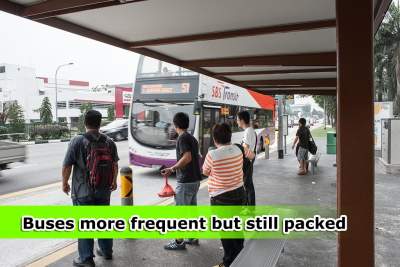 Commuters cited improvements in bus waiting times