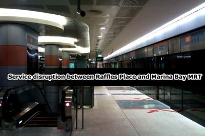 Service disruption between Raffles Place and Marina Bay MRT stations