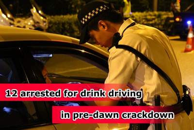 12 arrested for drink driving in pre-dawn crackdown