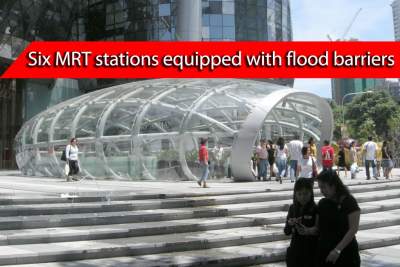 First batch of six MRT stations have been equipped with flood barriers