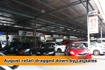 August retail figures dragged down by motor sales