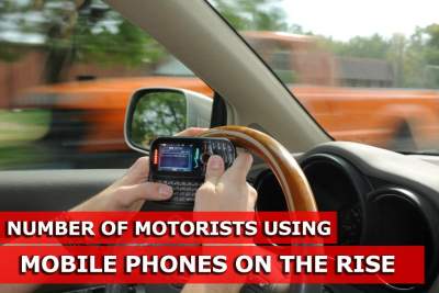 Motorists using their mobile devices when behind the wheel on the rise