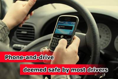 83 percent of drivers feel it is safe to use phone while driving