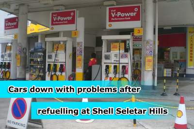 Cars met with engine problems after refuelling at Shell's Seletar Hills station