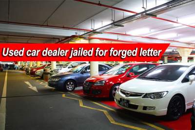 Used car dealer goes to jail over forged letter