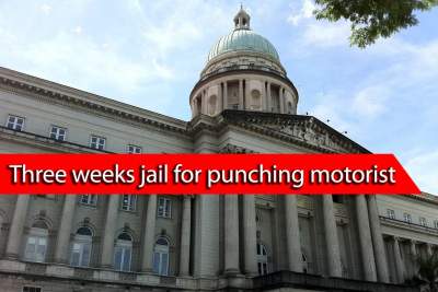 Car passenger who punched motorist sentenced to three weeks jail