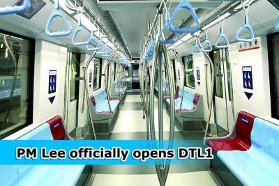 DTL1 officially opened by Prime Minister Lee
