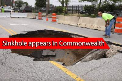 Sinkhole nearly two metres wide appears in Commonwealth