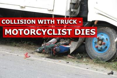 Motorcyclist dies after collision with tipper truck