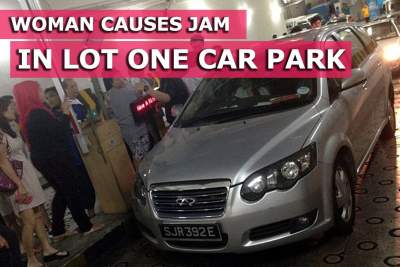 Lady driver caused one hour jam in Lot One car park