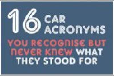 16 car acronyms you recognise but never knew what they stood for