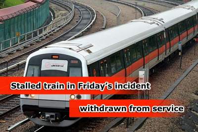 SMRT removes stalled train in Friday's incident from service
