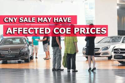 Latest COE prices may have been affected by CNY sale