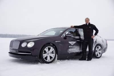 Bentley's new Flying Spur stars at Bentley power on ice event