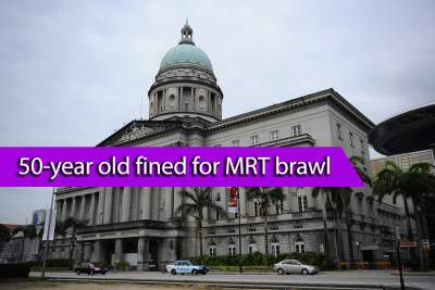 50-year old in infamous MRT brawl was fined $2,500 on Wednesday