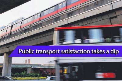 Slight dip in number of commuters satisfied with public transportation