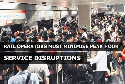 Rail operators must minimise service disruptions during morning peak hour