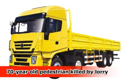 70-year old pedestrian dies after being knocked down by lorry