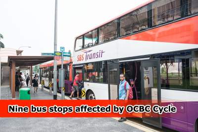 Nine bus stops to be closed on Sunday morning for OCBC Cycle event