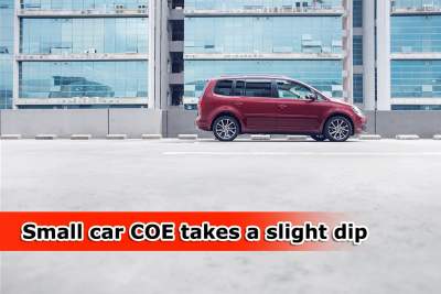 Small car COE takes a slight dip