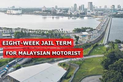 Malaysian motorist slapped with eight weeks' jail for checkpoint breach