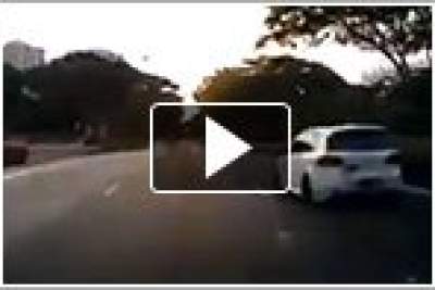 In-car camera records speeding car before ECP crash