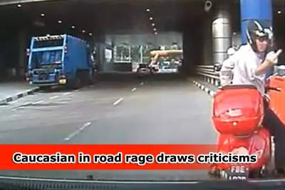 Caucasian in road rage draws criticisms from netizens