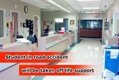 Student in road accident to be taken off life support