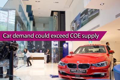 Boost in number of car orders over the past weekend might exceed COE supply