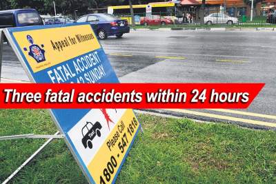 Three fatal accidents in a span of 24 hours