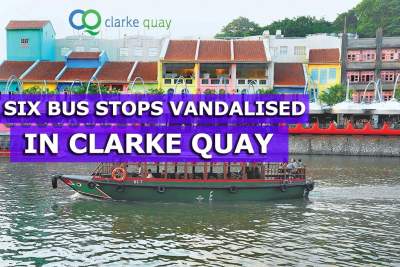 Police investigating vandalism of six bus stops in Clarke Quay area