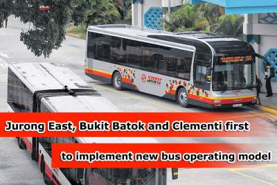 Jurong East, Bukit Batok and Clementi first to implement new bus operating model