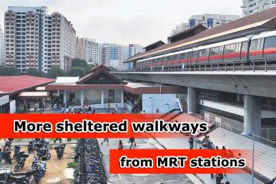 Commuters to get longer sheltered walkways from MRT stations
