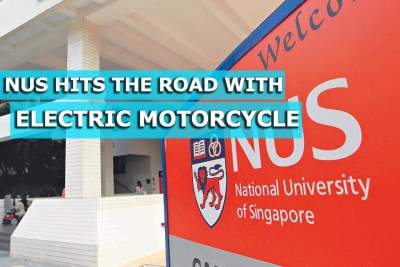 NUS team converts motorcycle to an electric one