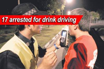 Islandwide operation sees 17 motorists arrested for drink driving